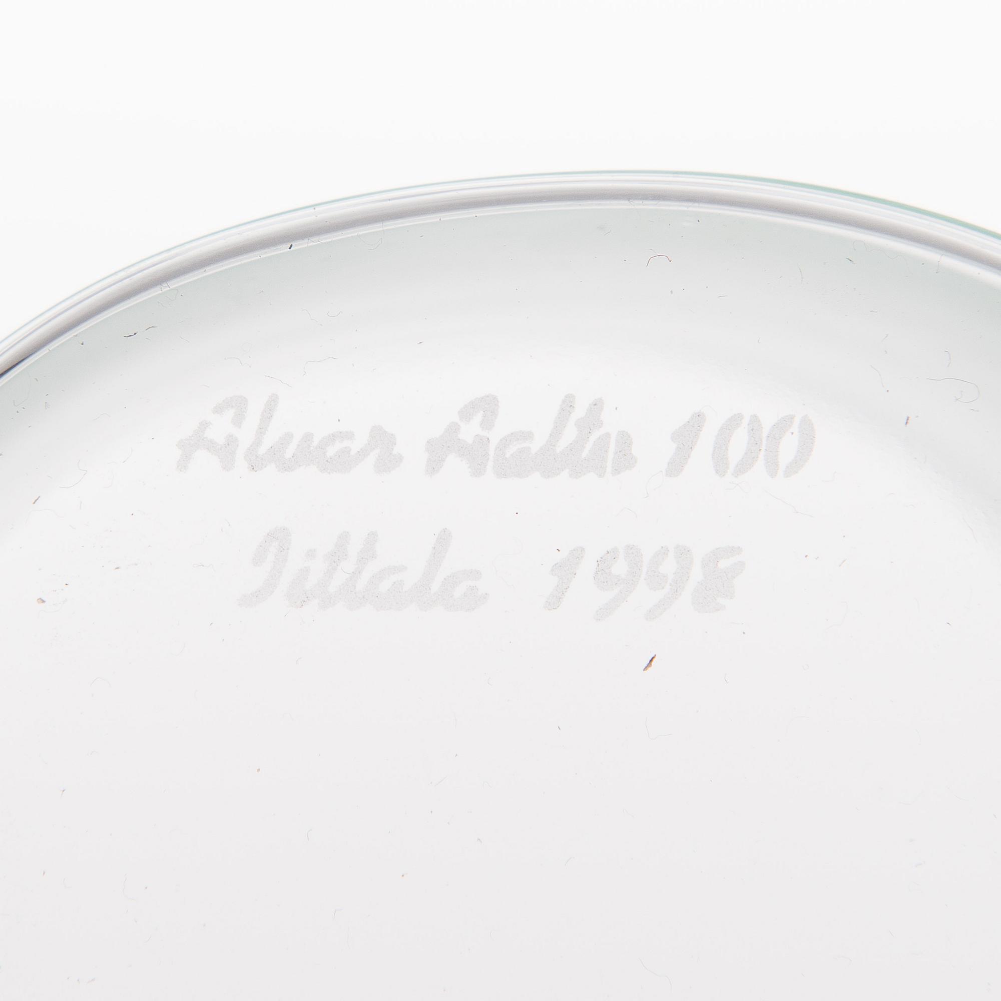 ALVAR AALTO, VAS, glas, "Savoy", märkt "Alvar Aalto 100 Iittala 1998".