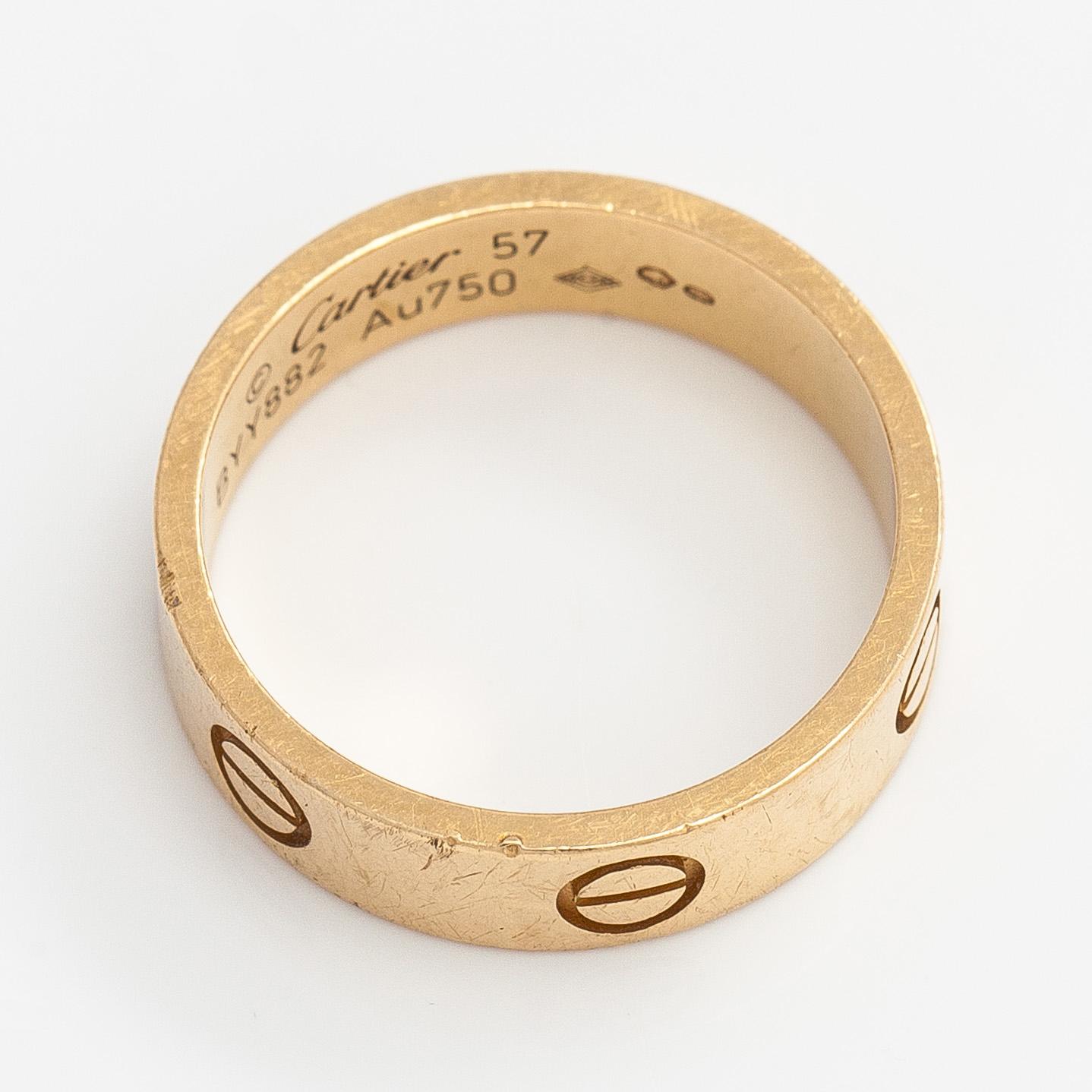 Cartier, "Love", sormus, 18K kultaa.