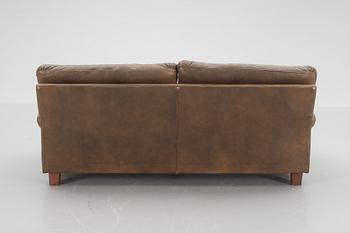 SOFFA, två-sits, läder, Arne Norell.