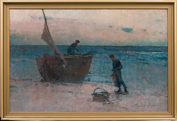 Wladyslaw Wanke Wankie, FISHERMEN ON THE SHORE.