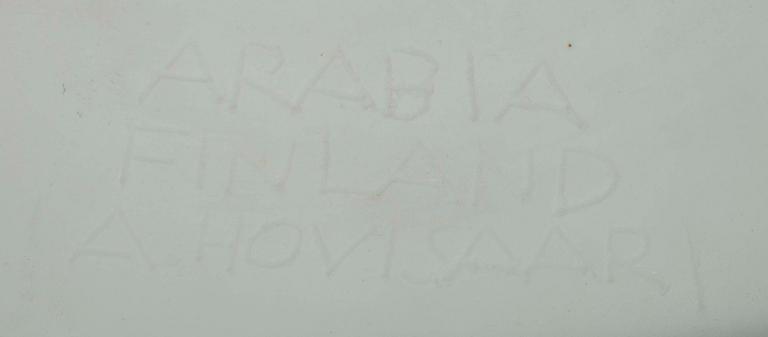 VÄGGRELIEF, stengods, sign. Annikki Hovisaari Arabia Finland, 1900-talets senare hälft.