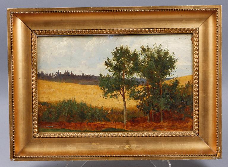 PER DANIEL HOLM, olja på pannå. Monogramsign.