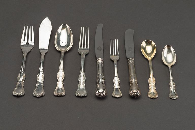 SILVER CUTLERY 70 PCS, C.G HALLBERG.