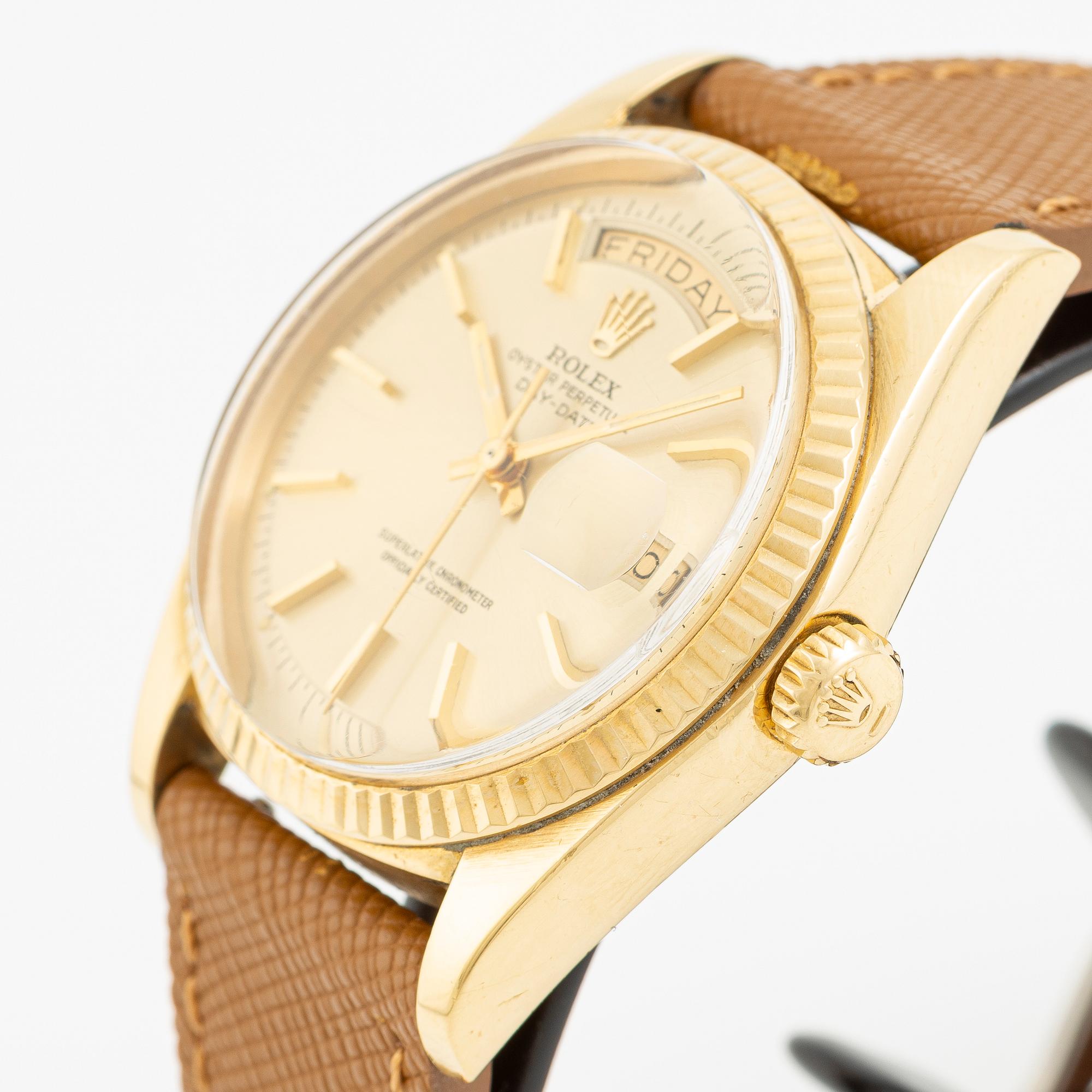 Rolex, Day-Date, "Pie-Pan", wristwatch, 36 mm.