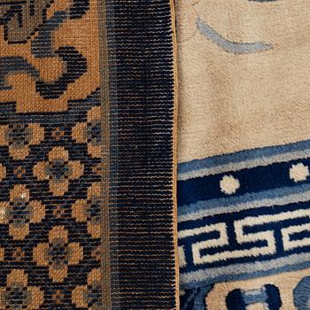 A Carpet, old China, "antique finish" ca 197 x 133 cm.