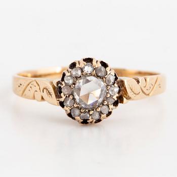 Rose-cut diamond ring.