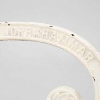 Ends for a garden bench, Norrahammar, 20th century.