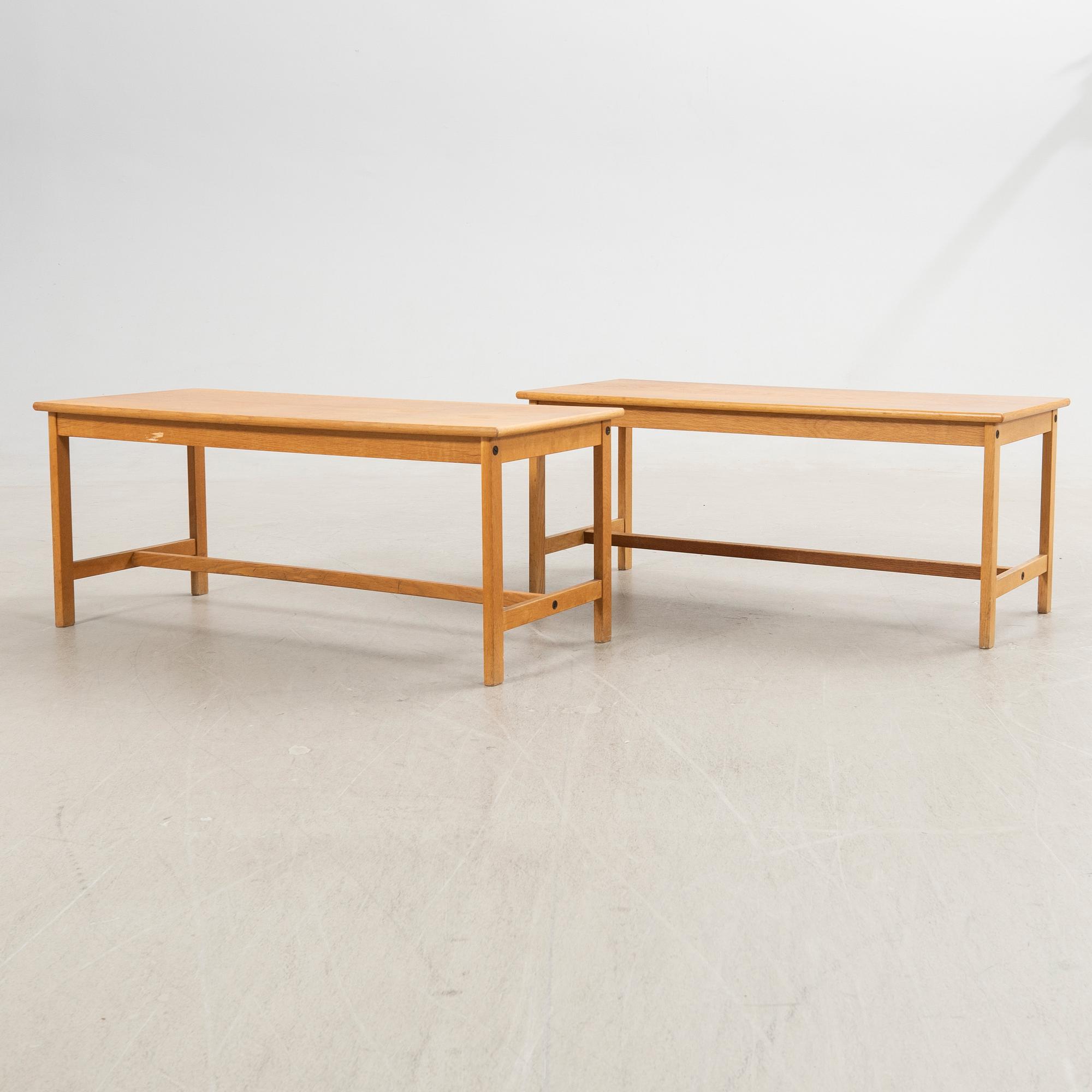 Benches, a pair, later part of the 20th century.