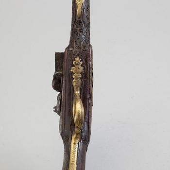 FLINTLÅSPISTOLER, 2 st, 1700-tal, för den orientaliska marknaden.