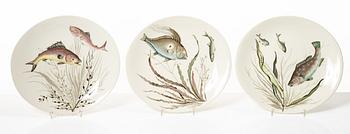 Service pieces, 11 pcs, ironstone, "Fish", Johnson Brothers, England.