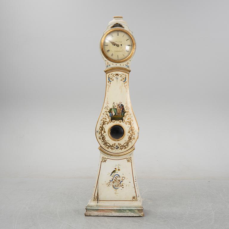 An 18th Century painted long case clock.