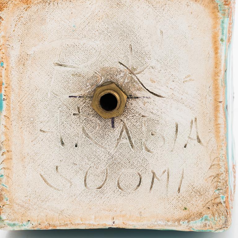 Birger Kaipiainen, bordslampa, stengods, signerad BK Arabia Finland.