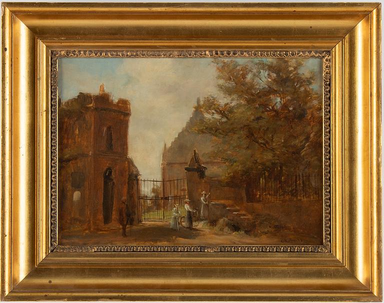 Okänd konstnär, 1800-tal, olja på duk, signerad E. Roberts.