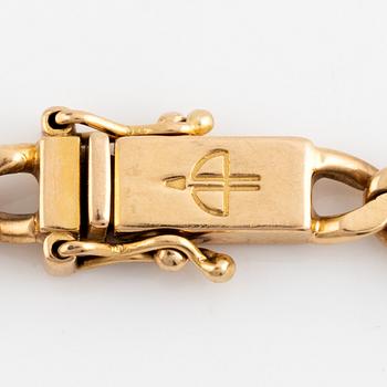 Armband, 18K guld pansarlänk med briljantslipade diamanter och safirer, Balestra.