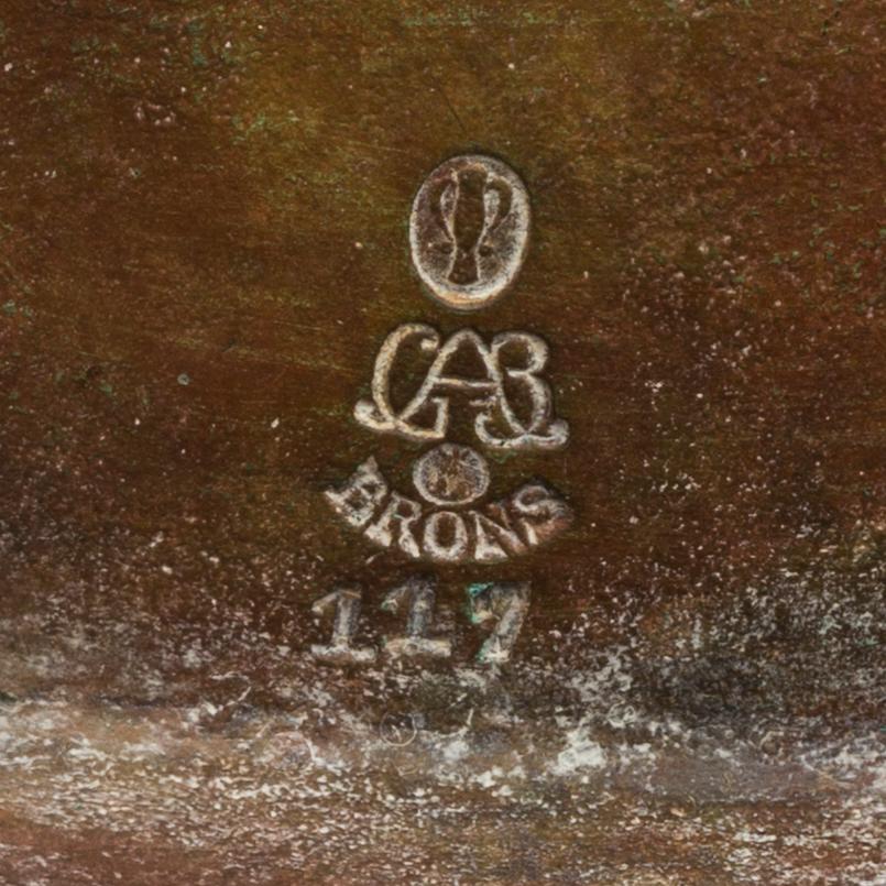 LJUSSTAKAR OCH VAS, 2+1 st,brons GAB design Jacob Ängman.