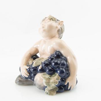 Vilhelm Walldorff, figurine Faun Royal Copenhagen porcelain.