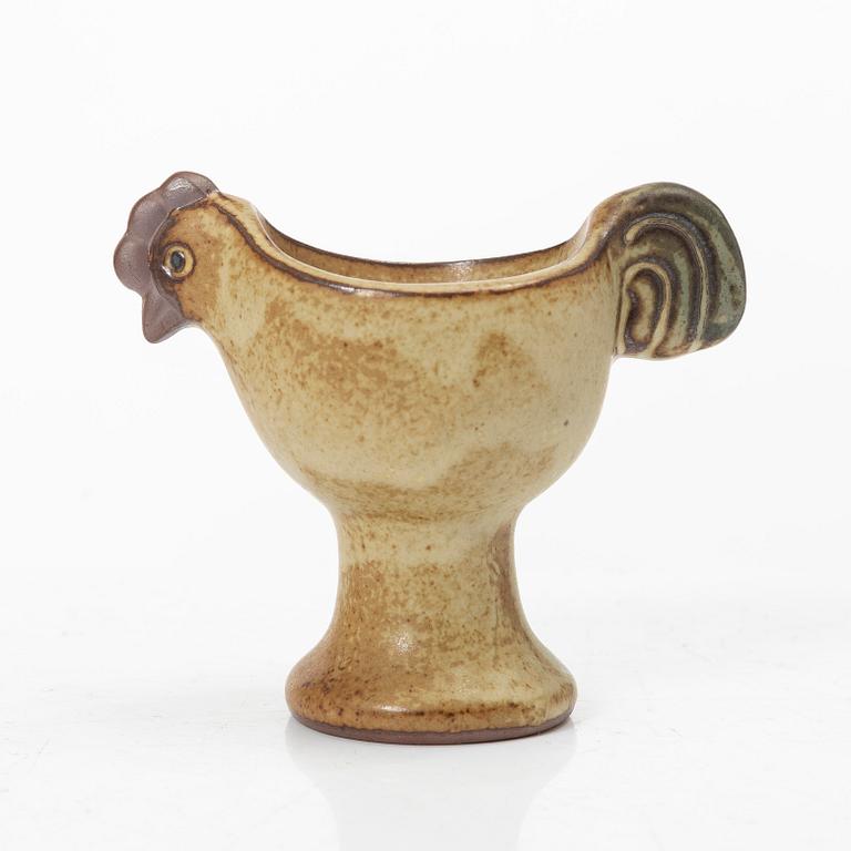 Lisa Larson, ägghöna samt äggkoppar, 6 st, stengods.