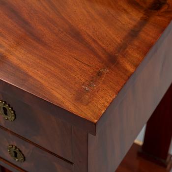 A mahogany console table, Stockholm, first half of the 19th century .