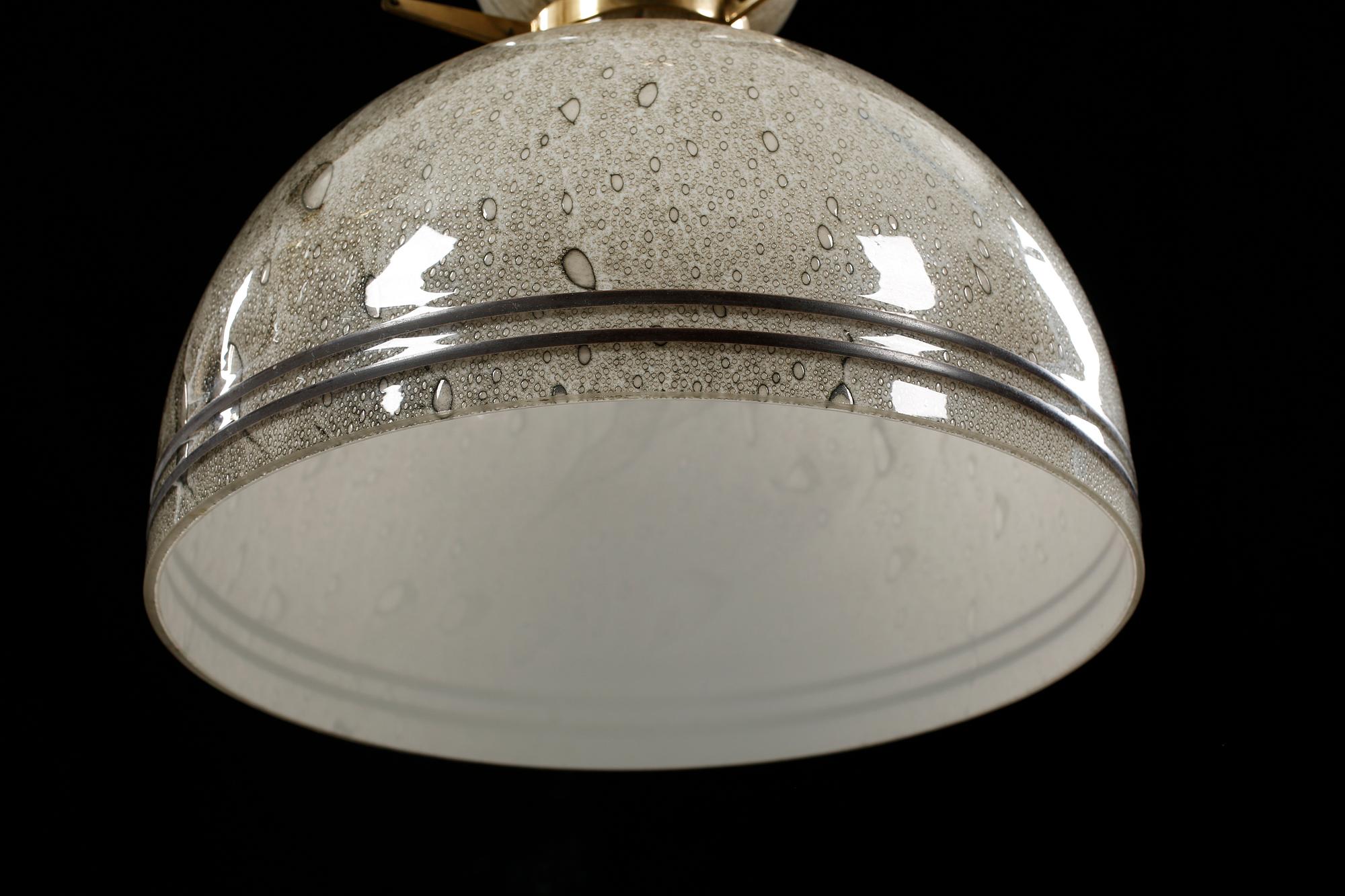A ceiling lamp from Flygsfors, second half of the 20th century. Height excl. chains ca 38 cm.