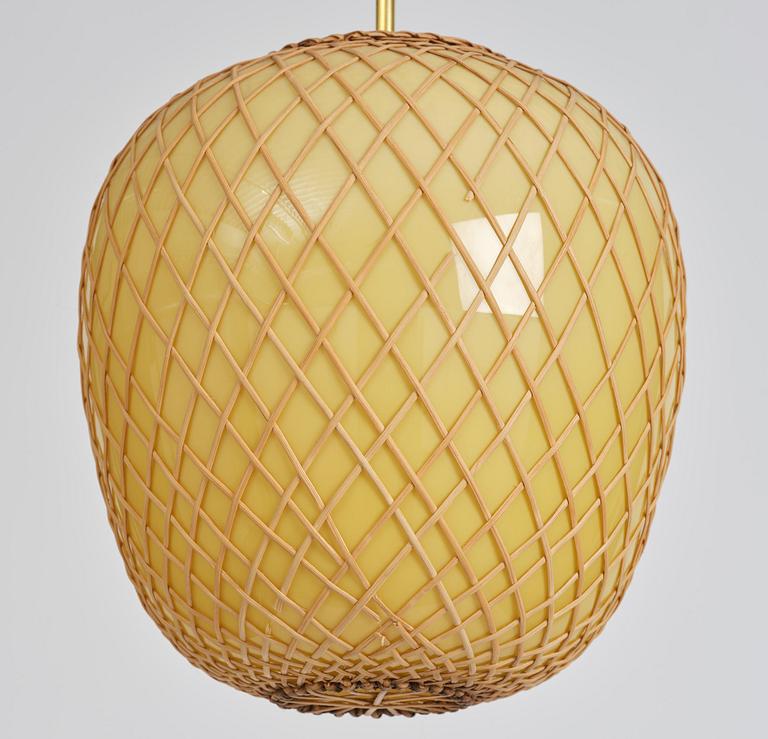 Swedish Modern, a pair of ceiling lamps, 1940s.