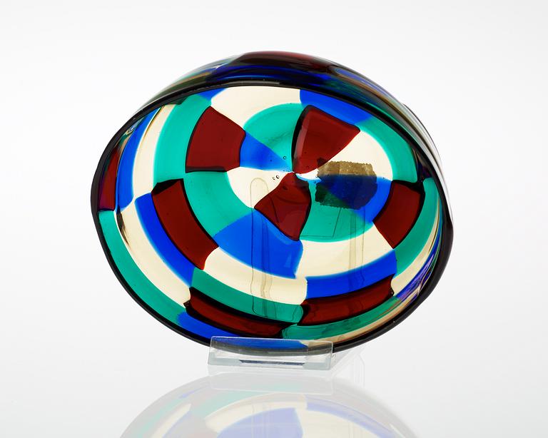 A Fulvio Bianconi ´Pezzato´ glass bowl, Venini, Murano, Italy 1950's.