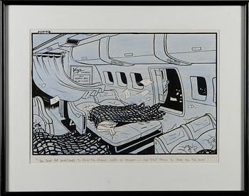 STANLEY MCMURTRY, drawing, black ink and watercolour, signed Mac.