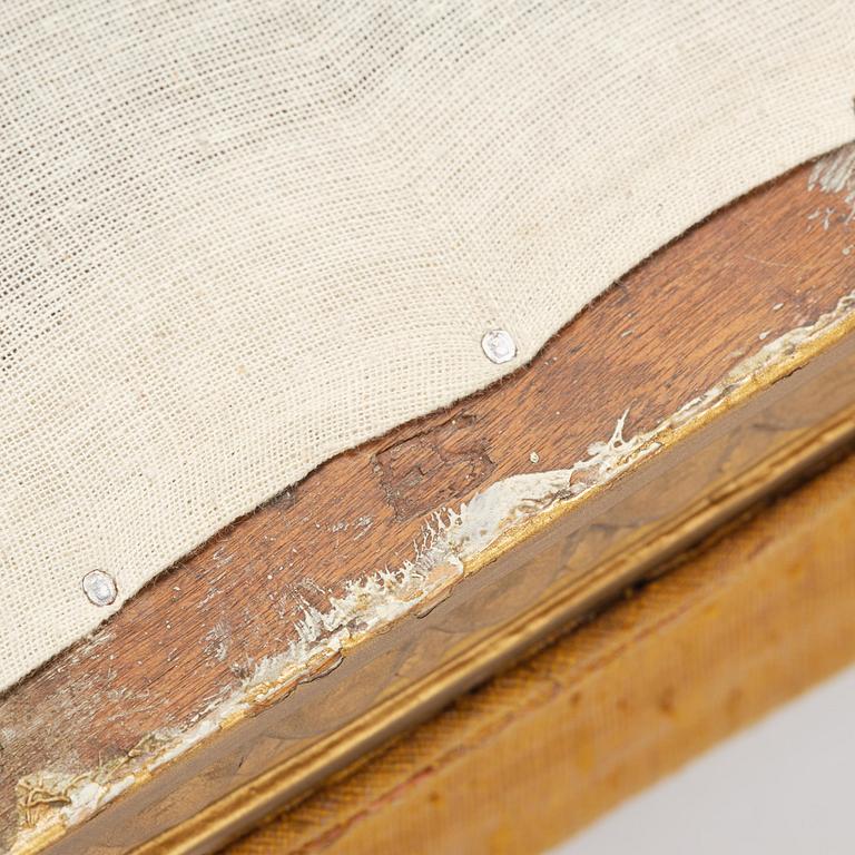 A pair of giltwood stools by E. Ståhl (master in Stockholm 1794-1820).