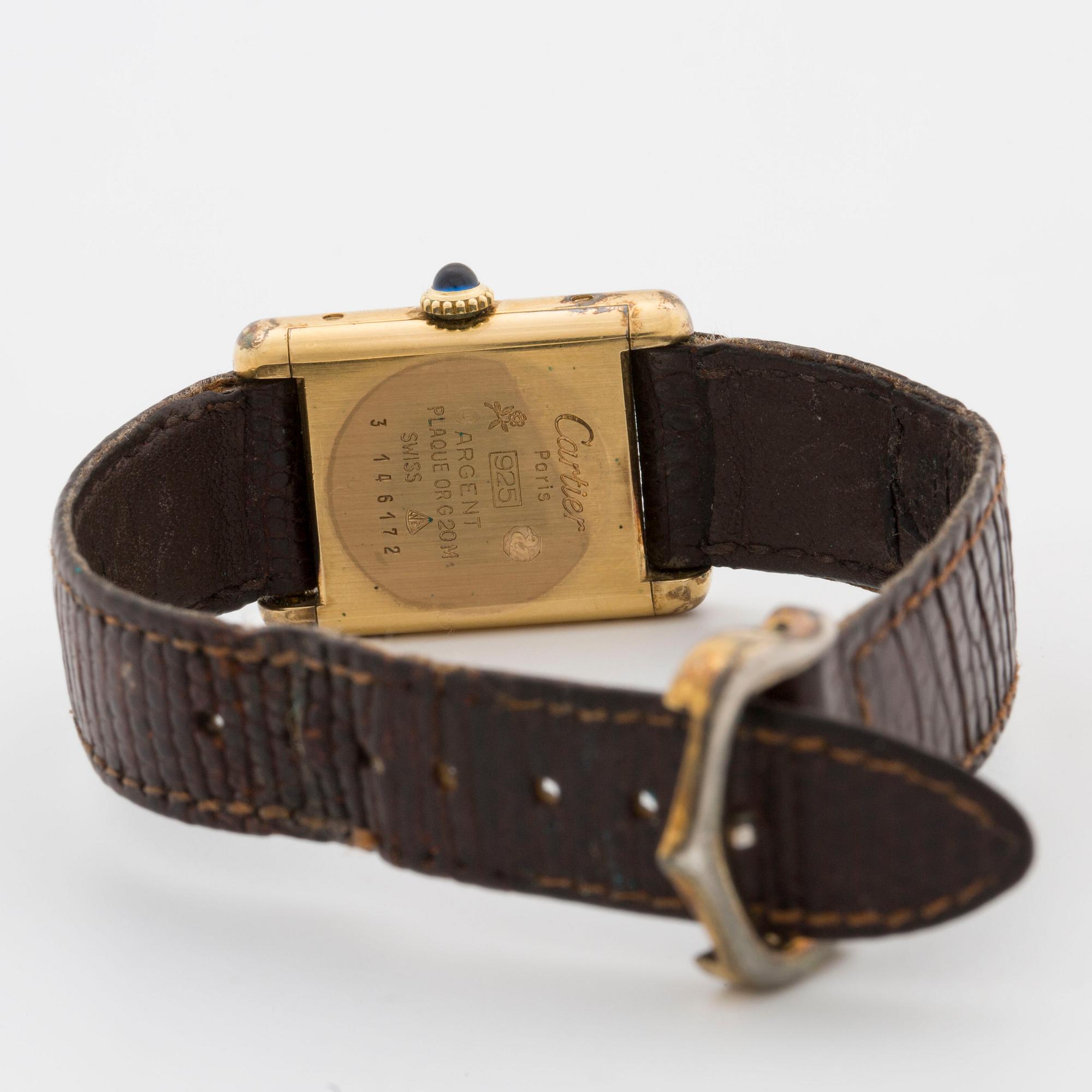 CARTIER,  must de Cartier Tank, armbandsur, 20 mm,