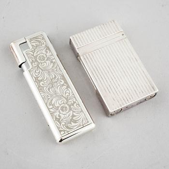 Two lighters by Dupont de Paris and Diplomat, second half of the 20th century.