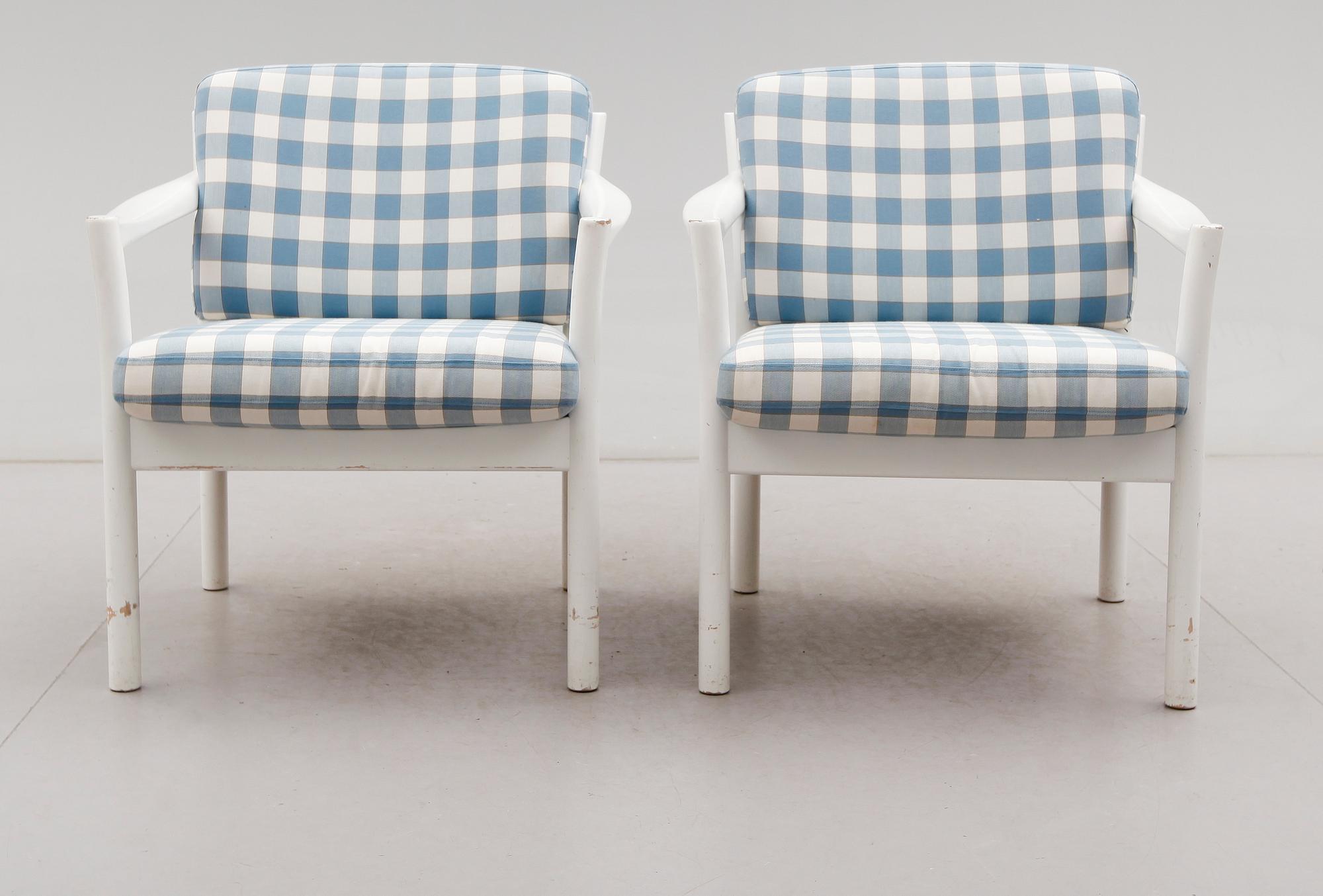 FÅTÖLJER, 1 par, 1900-talets andra hälft.