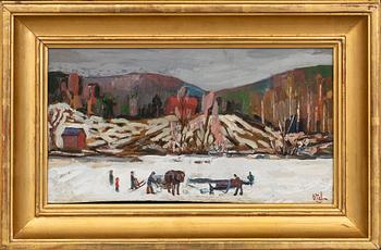 Otte Sköld, a signed oil on board.