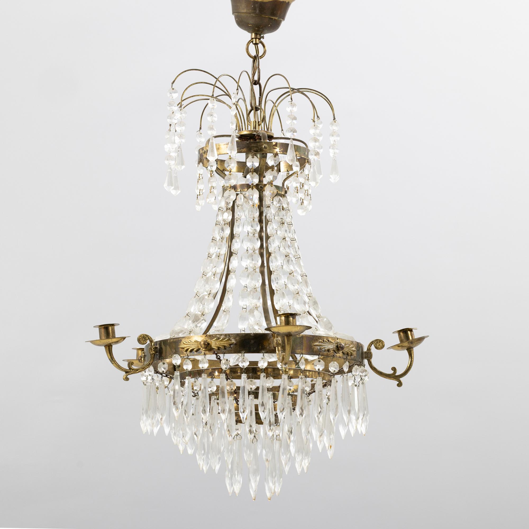 Chandelier, Gustavian style, early 20th century.