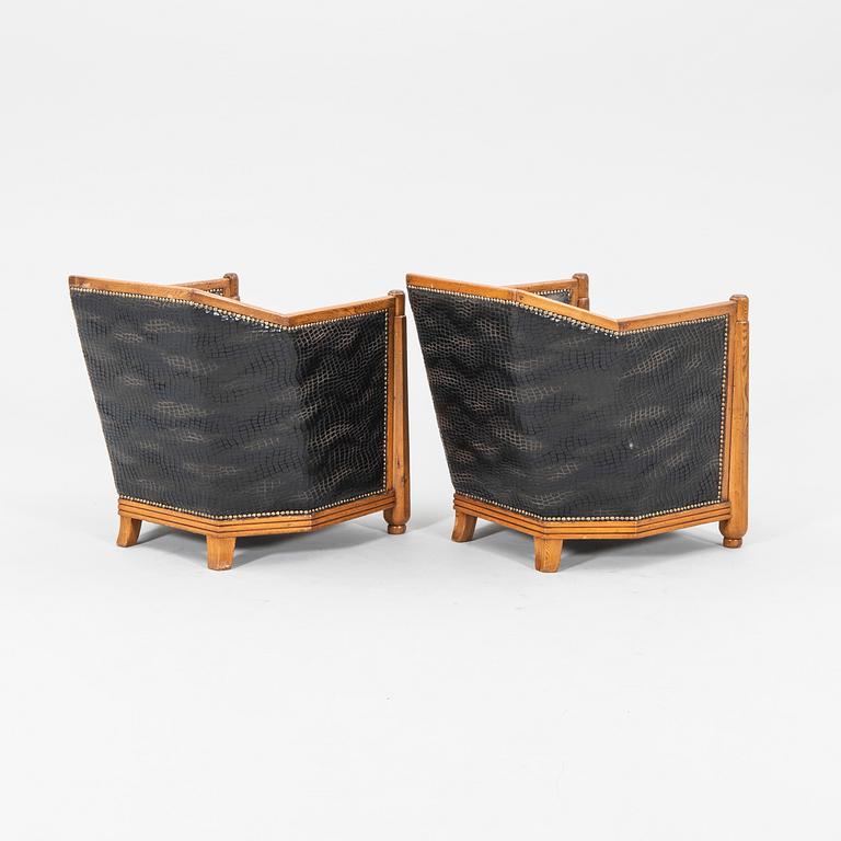 Armchairs, a pair of Art Deco, first half of the 20th century.