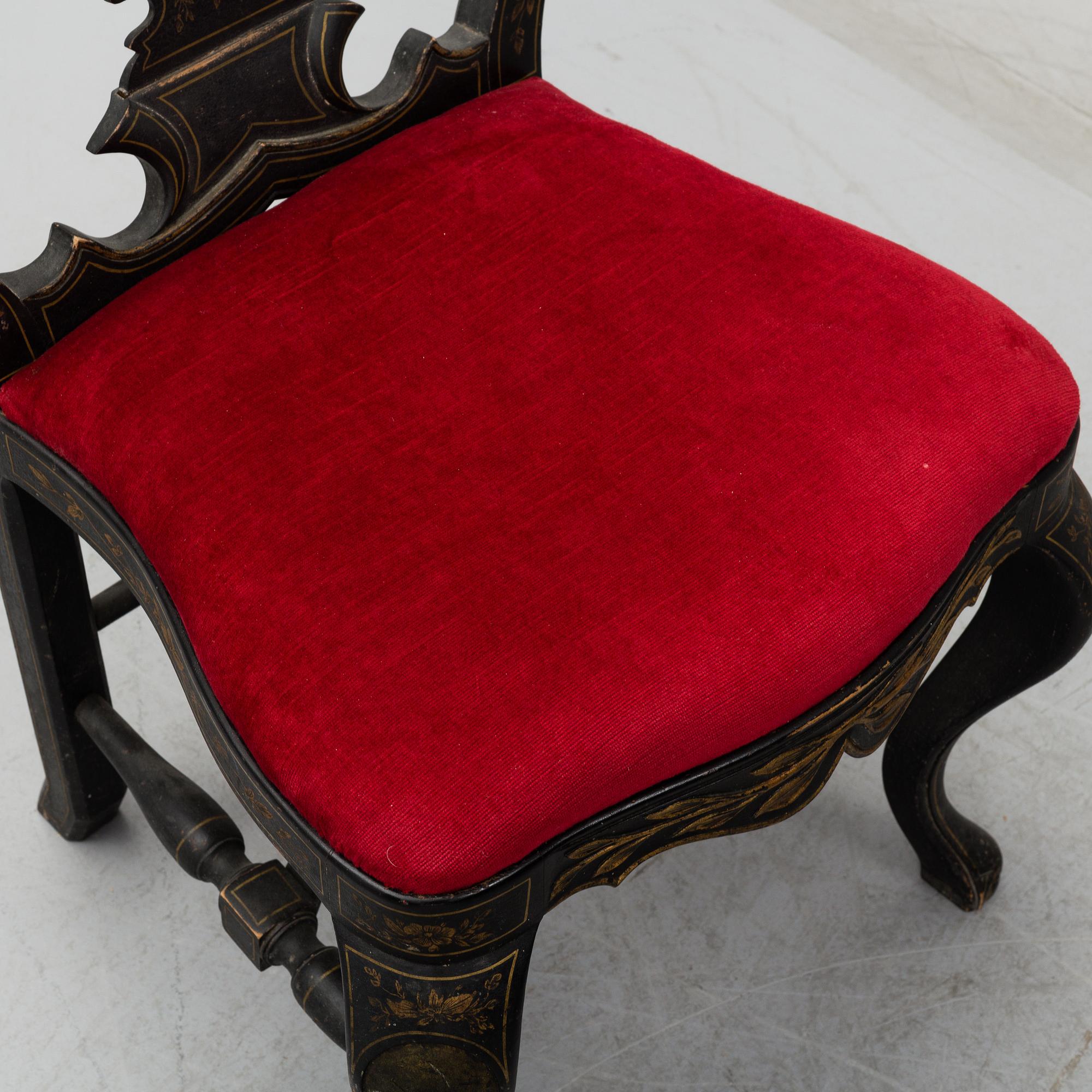 Stolar, ett par, senbarockstil, 1800-tal.