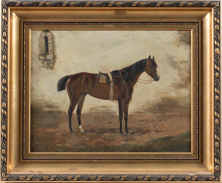 Okänd konstnär, motiv av häst, England.