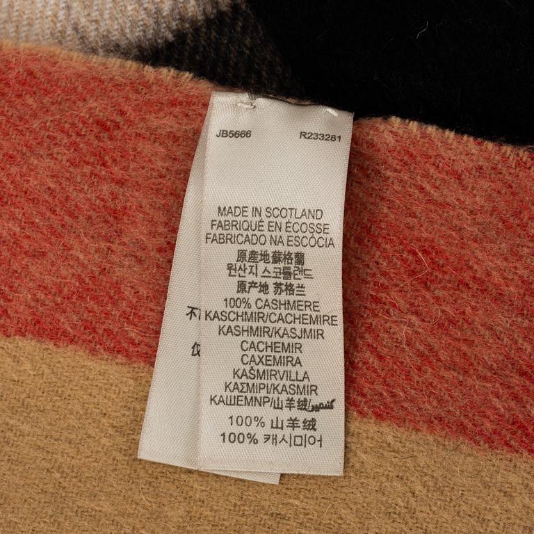 BURBERRY, a cashmere scarf.