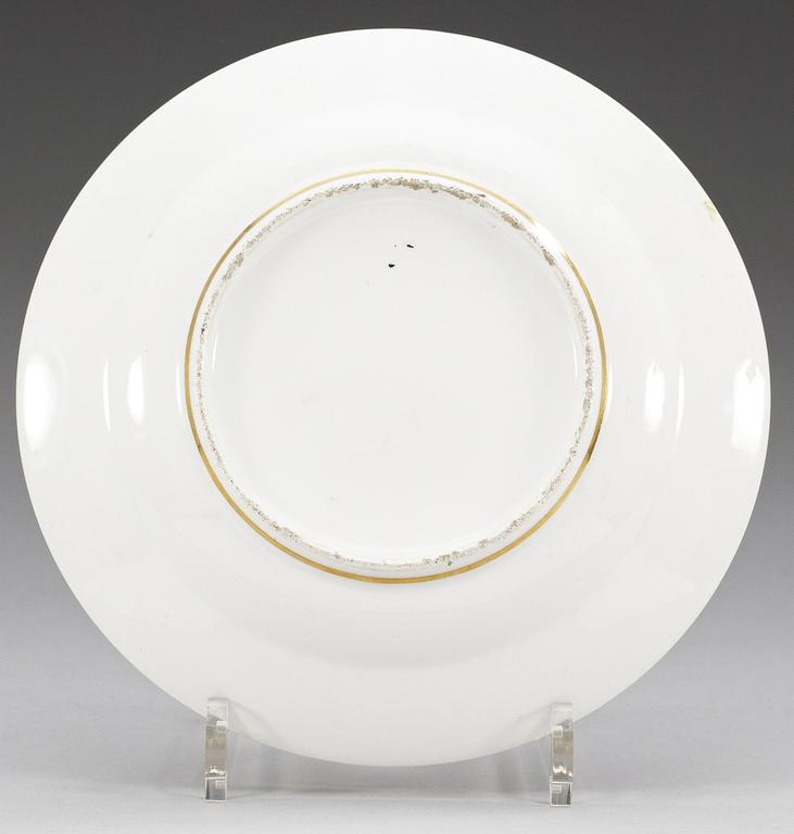 TALLRIK, porslin. Ryssland, 1800-tal.