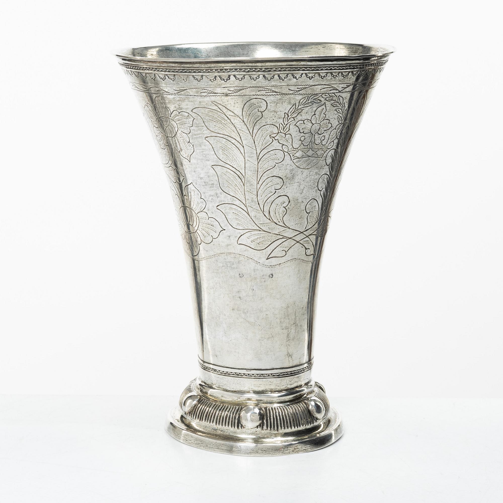 A Swedish silver beaker, mark of Samuel Lyberg, Borås 1799.