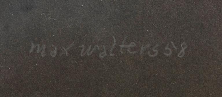 Max Walter Svanberg,  gold on black signed and dated 58.