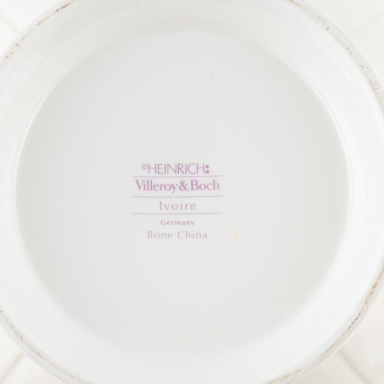 An 76-piece "Ivoire" bone china porcelain dinner service, Villeroy & Boch Heinrich, Germany.