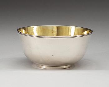 A Swedish 18th century silver bowl, makers mark of Stephan Westerstråhle, Stockholm 1797.