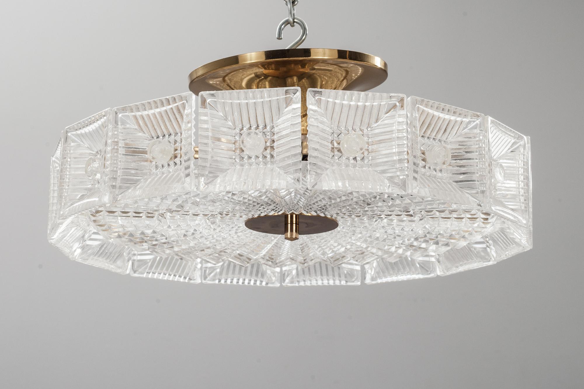 TAKLAMPA, Carl Fagerlund, Orrefors. 1950-tal.