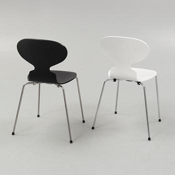 Arne Jacobsen, stolar, 6 st, "Myran", Fritz Hansen, Danmark, 2013 & 2020.