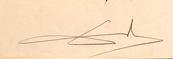Salvador Dalí, litografi signerad och numrerad 98/250.