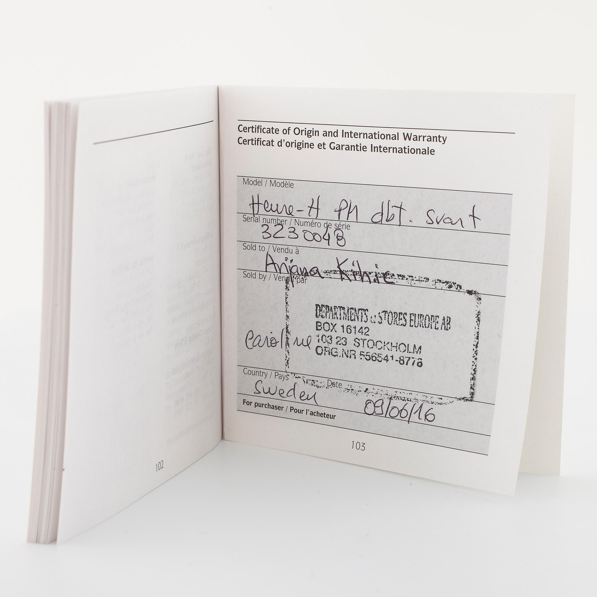 HERMES, "Heures H", wristwatch, 21 x (30) mm.