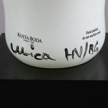 VASER, ett par, glas, Ulrica Hydman-Vallien, Kosta Boda, 1900-talets slut.