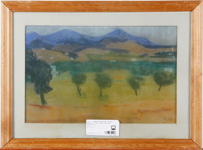 LEANDER-ENGSTRÖM, KJELL, pastell, 2 st. Sign. En dat Spanien 58.