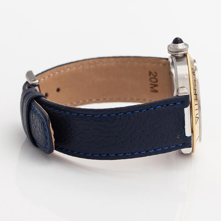 Cartier, Pasha, Power Reserve, wristwatch, 38 mm.