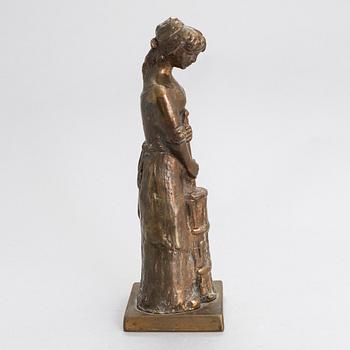 Matti Haupt, sculpture, bronze, signed.