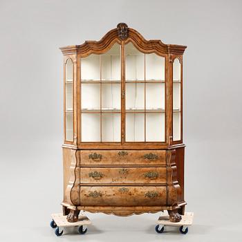 VITRINSKÅP, senbarock, sannolikt Holland, 1700-tal.